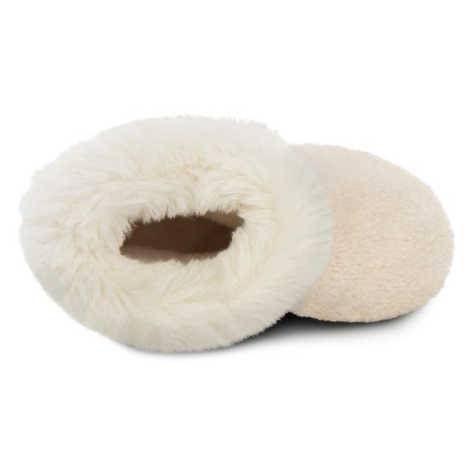 Isotoner® Ladies Borg Boot With Fur Cuff Cream Extra Image 4